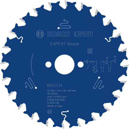 BoschEXPERT 木工圆锯片，直径 130 毫米。